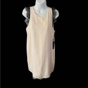 #107 Little blush dress with lace trip